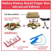 Makey Without Logo Set Deluxe Kit With USB Cable Dupond Line Alligator Clips for Children Kids With Paper Box - 11