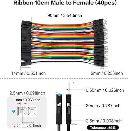 Male to Female Dupont Line 40 Pin 10cm 24AWG - 3