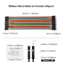 Male to Female Dupont Line 40 Pin 20cm 24AWG - 3