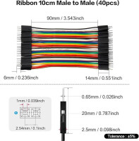  Male to Male Dupont Line 40 Pin 10cm 24AWG - 3