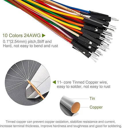  Male to Male Dupont Line 40 Pin 30cm 24AWG - 4