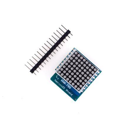 Matrix LED Shield V1.0.0 for WEMOS D1 Mini 8x8 Matrix Lattice Red LED Module - 3