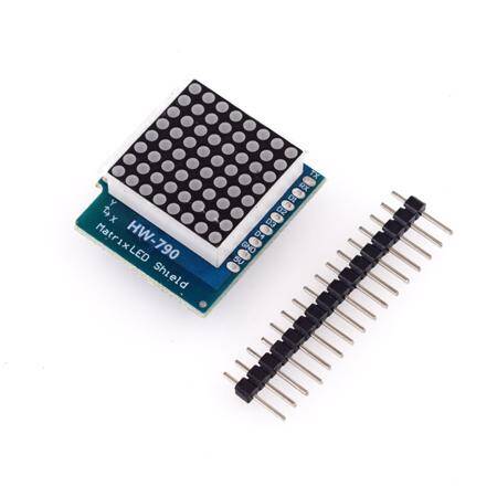 Matrix LED Shield V1.0.0 for WEMOS D1 Mini 8x8 Matrix Lattice Red LED Module - 5