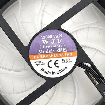 Mavi 12025 12V DC Led Sessiz Çift Diyaframlı Sessiz Egzoz Fan 15 Işıklı Boyut:120x120x25mm - 3