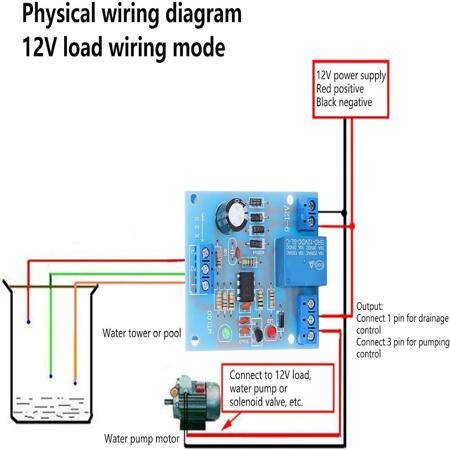 Mavi 12V Su Seviyesi Kontrol Anahtarı Sıvı Seviye Sensörü Modülü - 5