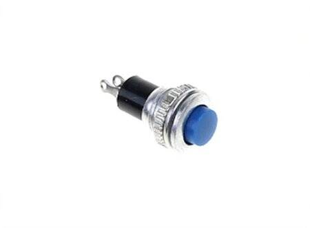 Mavi DS-316 10mm Kilitsiz Anlık Kendini Sıfırlama Küçük Basma Düğmesi Anahtarı - 2