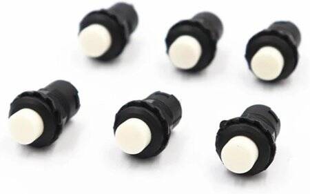 Mavi DS-428 12mm 2 Pin Kendinden Kilitli Açma-Kapama Buton Anahtarı - 1
