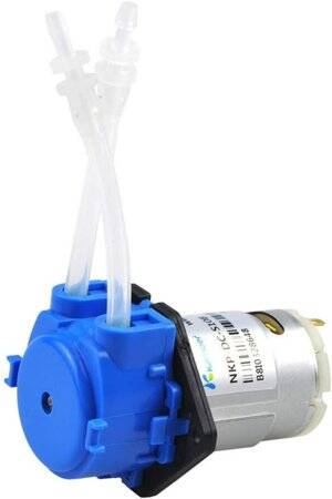 Mavi NKP-DA-S06B 24V Peristaltik Sıvı Pompası Silikon Tüplü Tüp Boyutu 2mm ID x 4mm OD Minimum akış 40ML/Min - 1