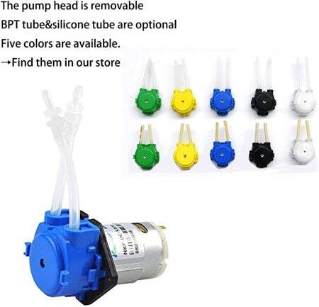Mavi NKP-DA-S06B 24V Peristaltik Sıvı Pompası Silikon Tüplü Tüp Boyutu 2mm ID x 4mm OD Minimum akış 40ML/Min - 4