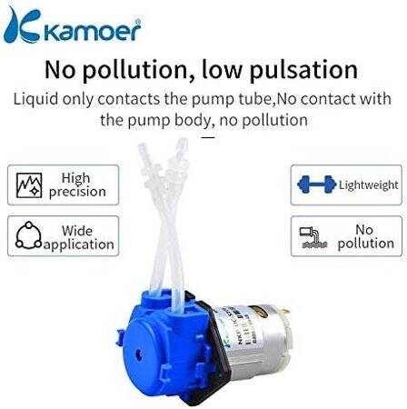 Mavi NKP-DC-S10B 12V Peristaltik Sıvı Pompası Silikon Tüplü Tüp Boyutu 3mm ID x 5mm OD Minimum akış 80ML/Min - 3