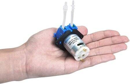 Mavi NKP-DC-S10B 12V Peristaltik Sıvı Pompası Silikon Tüplü Tüp Boyutu 3mm ID x 5mm OD Minimum akış 80ML/Min - 5