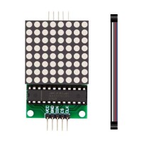 MAX7219 8x8 Dot Matrix Led Module With Cable Red - 1