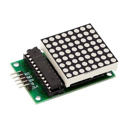 MAX7219 8x8 Dot Matrix Led Module With Cable Red - 2