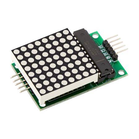 MAX7219 8x8 Dot Matrix Led Module With Cable Red - 4