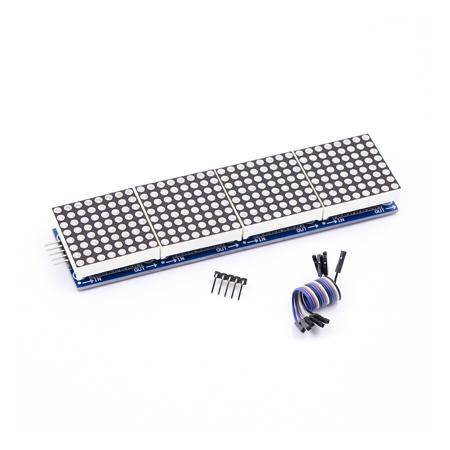MAX7219 Dot Matrix Module Microcontroller Module 4 in 1 Display Red Light - 4