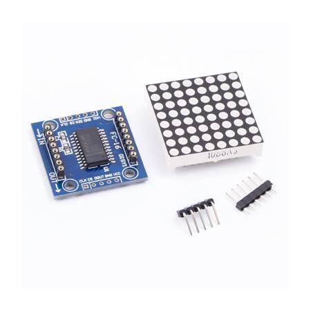 MAX7219 Dot Matrix Module Microcontroller Module DIY KIT Red - 1