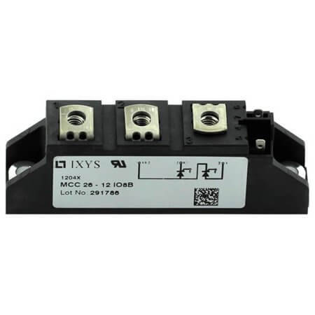 MCC26-12IO8B THYRISTOR MOD.DUAL 27A 1200V TO240AA CHASSIS - 1