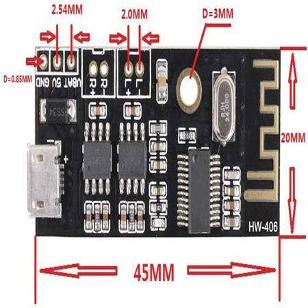 MH-M38 Wireless Bluetooth Audio Receiver Board Module BLT 4.2 MP3 Lossless Decode With Cable - 5