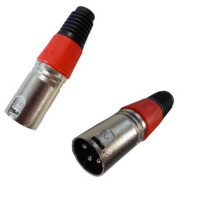 MICRO-JACK-3P-MALE-RED CONNECTOR MICRO JACK 3PIN MALE METAL RED - 1