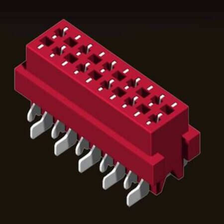 MIMM-16TR-U MICRO MATCH SMT V/T 16PIN(2x8) 2.54mm MALE RED - 1
