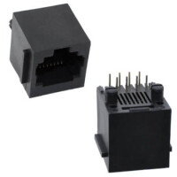 MODULAR JACK-8P8C CONN.MODULAR JACK 8P8C THT V/T UNSHIELDED W/EAR - 1