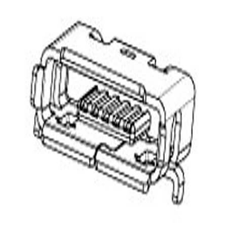 MOLEX-0475900001 CONNECTOR USB AB TYPE HORIZONTAL SMD - 1