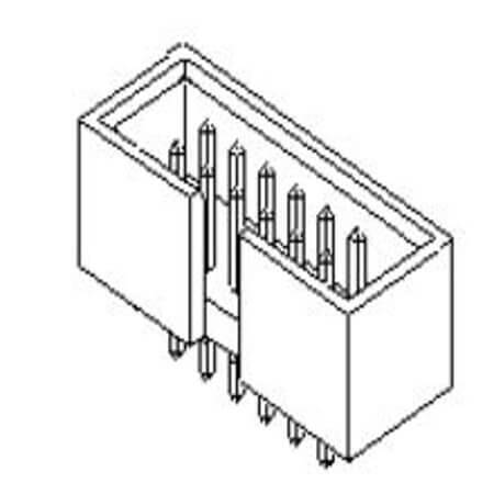 MOLEX-0878340619 CONNECTOR BOX HEADER 2.54MM 6P GOLD - 1