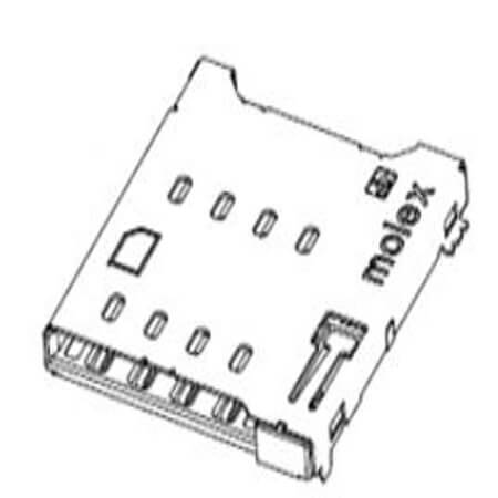 MOLEX-1041180811 CONNECTOR MICRO-SIM 1.60MM PUSH-PUSH MOLEX - 1