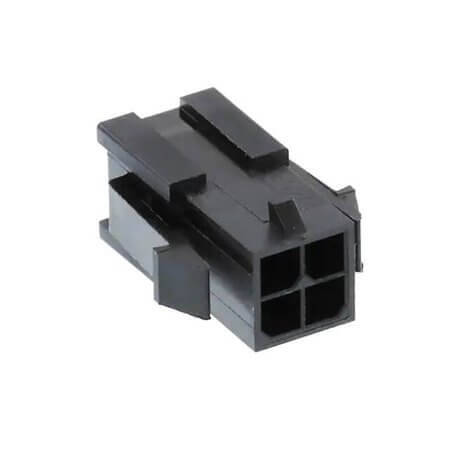 MOLEX-430200400 CONNECTOR HOUSING M 4 POS 3MM CRIPS ST PANEL MOUNT - 1
