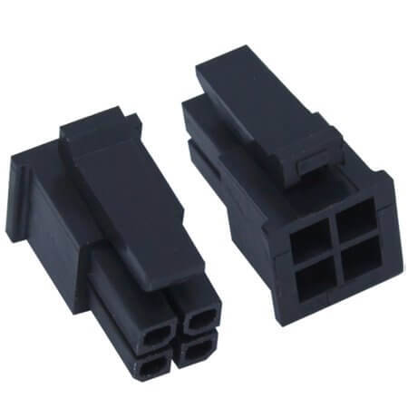 MOLEX-430250400 CONNECTOR 3.00MM 4PIN(2X2) MALE HOUSING BLACK - 1
