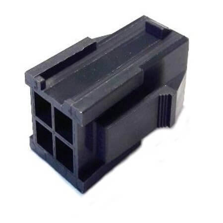 MOLEX-469930410 CON.T.B.4.20MM 4PIN(2X2) THT V/T MINI FIT MALE BLA - 1