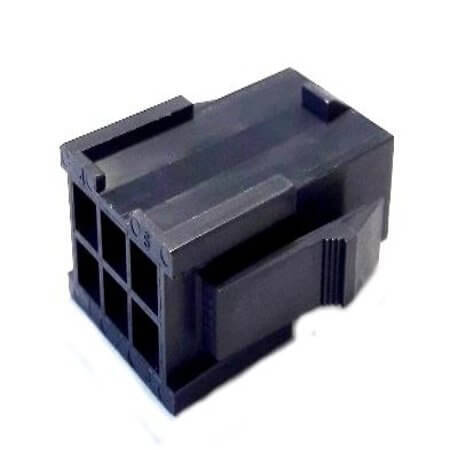 MOLEX-469930610 CON.T.B.4.20MM 6PIN(2X3) MINI FIT MALE BLACK - 1