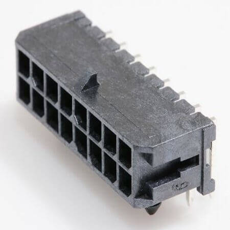 MOLEX-00430451600 CONNECTOR HEADER 16PIN 3MM 90C MALE - 1