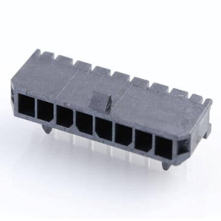 MOLEX-00436500800 CONNECTOR HEADER 8PIN 3MM 90C MALE - 1