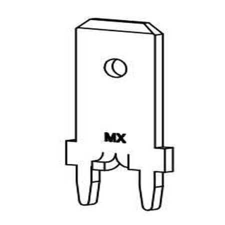 MOLEX-0197054203 CONNECTOR PCB UNINSUL TAB 250 MOLEX - 1