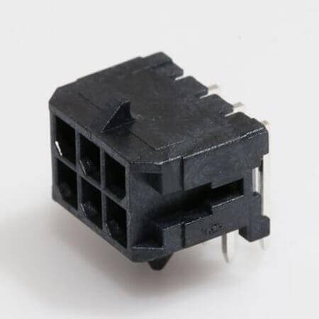 MOLEX-0430450600 CONNECTOR HEADER 6PIN 3MM 90C MALE - 1