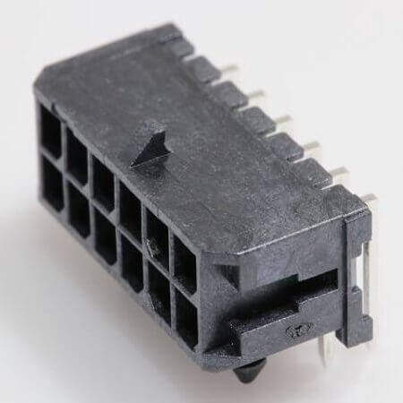 MOLEX-0430451200 CONNECTOR HEADER 12PIN 3MM 90C MALE - 1