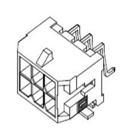 MOLEX-43045-0612 CONNECTOR HEADER 3MM 6P MALE - 1