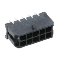 MOLEX-430451028 CON.T.B.3.00MM 10PIN(2X5) MALE THT R/A BLACK - 1