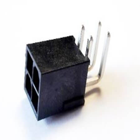 MOLEX-469911004 CON.T.B.4.20MM 4PIN(2X2) THT R/A MINI FIT MALE BLA - 1