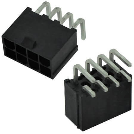 MOLEX-469911008 CON.T.B.4.20MM 8PIN(2X4) THT R/A MINI FIT MALE BLA - 1
