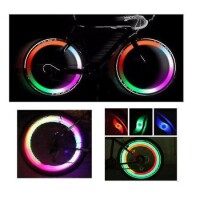 Motorcycle Bicycle Bike Silicone Whell Bike Lamp - Red Led - 2