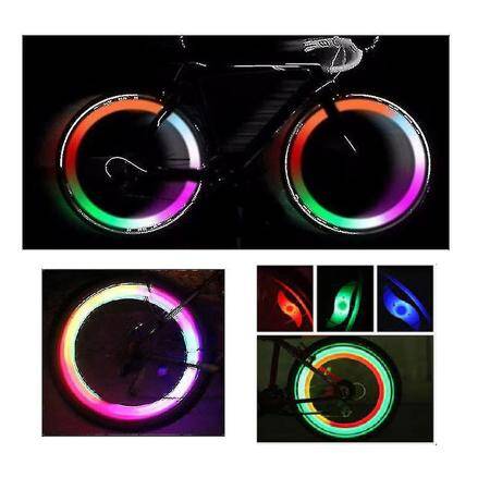 Motorcycle Bicycle Bike Silicone Whell Bike Lamp - Red Led - 2