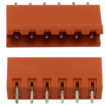 MR-12.456 TERM.BLK.5.08MM 6P 180C MALE ORANGE CLOSED - 1