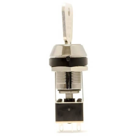 MSL8602B SWITCH KEYLOCK DPST 2 POS. 90° SOLDER 4/80A 240VAC - 1
