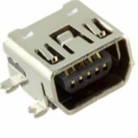 MUSB-05-S-AB-SM-A CONNECTOR RCPT USB2.0 MINI AB SMD R/A SAMTEC - 1