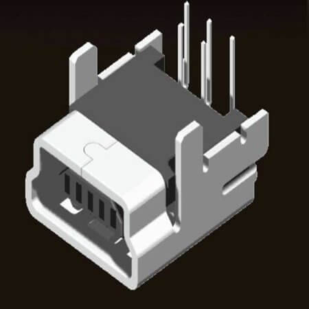 MUSB-BD-5-U(A016) MINI USB FEMALE 5PIN TYPE B AMTEK - 1