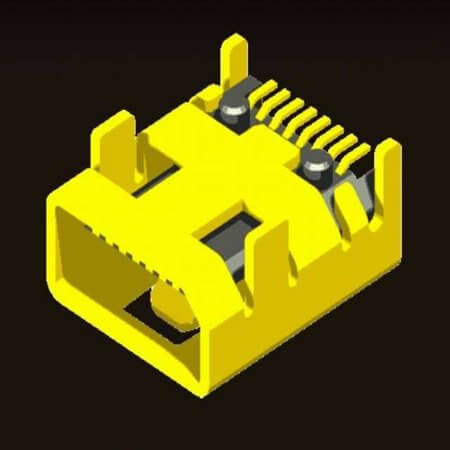 MUSB-F108M MINI USB FEMALE 8PIN SMD TR AMTEK - 1