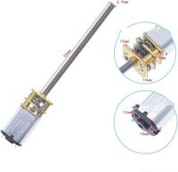 N20-M3 X 55 12V 60RPM Kaba ve Uzun Redüktörlü Motor N20 Vida Dişli Motor Minyatür Dişli Motor - 2