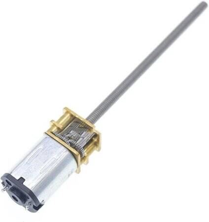 N20-M3 X 55 12V 60RPM Kaba ve Uzun Redüktörlü Motor N20 Vida Dişli Motor Minyatür Dişli Motor - 4